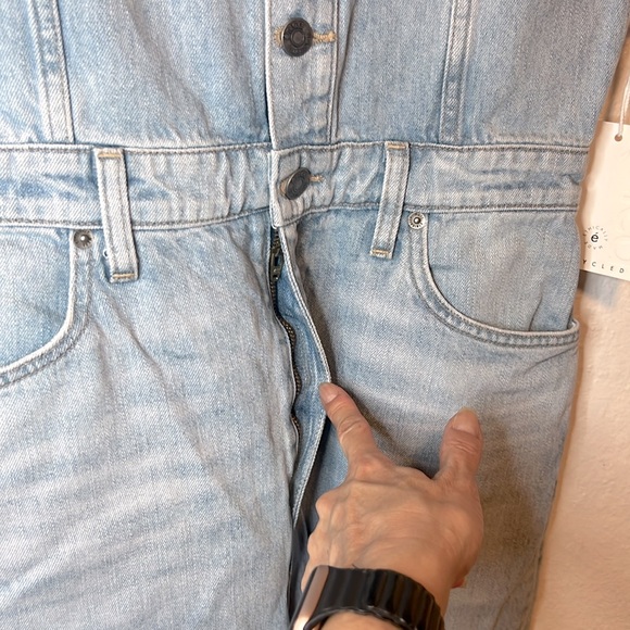 New Etica Celestine denim Jean jumpsuit size small. - Picture 12 of 13